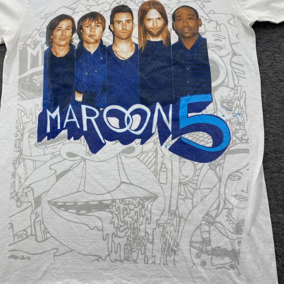 Maroon 5‎ T Shirt Tour Dates Band Concert 2013 Double Sided Mens Small USA Made - Picture 3 of 10